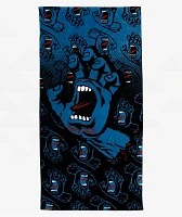 Santa Cruz Screaming Hand Black Beach Towel
