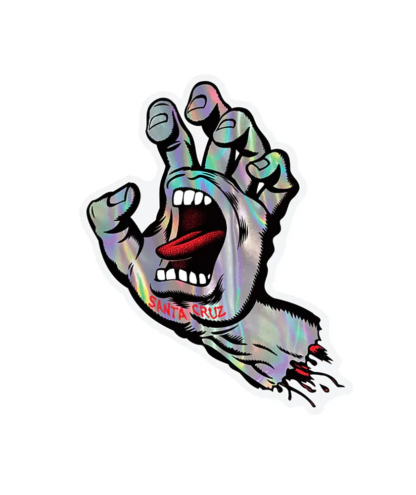 Santa Cruz Screaming Hand Metallic Sticker