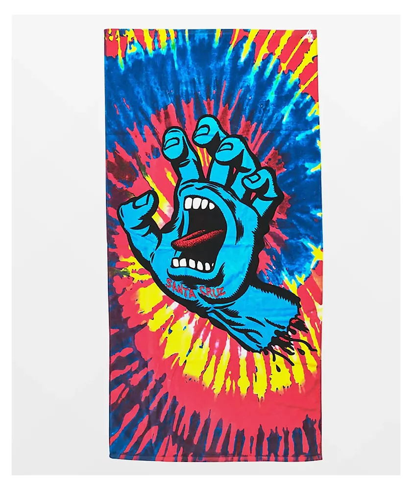 Santa Cruz Screaming Hand Tie Dye Towel