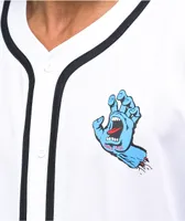 Santa Cruz Screaming Hand White Baseball Jersey