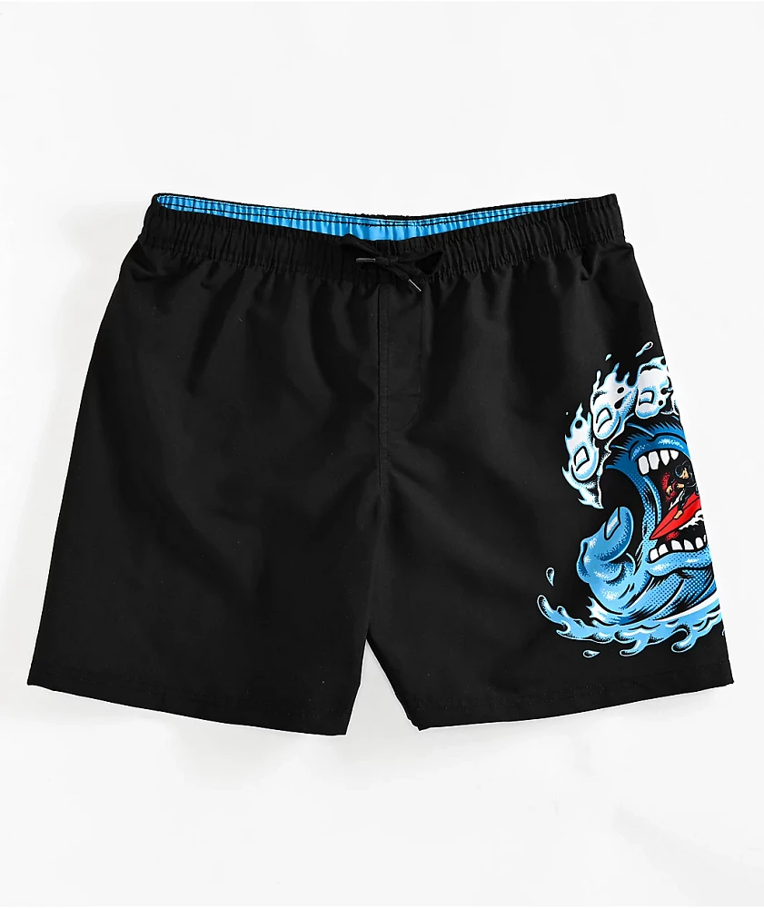 Santa Cruz Screaming Wave Black Board shorts