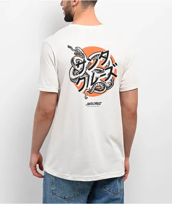 Santa Cruz Serpent Japanese Dot White T-Shirt