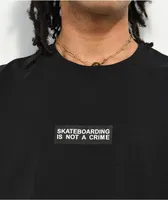 Santa Cruz Skateboarding Is Not A Crime Black T-Shirt