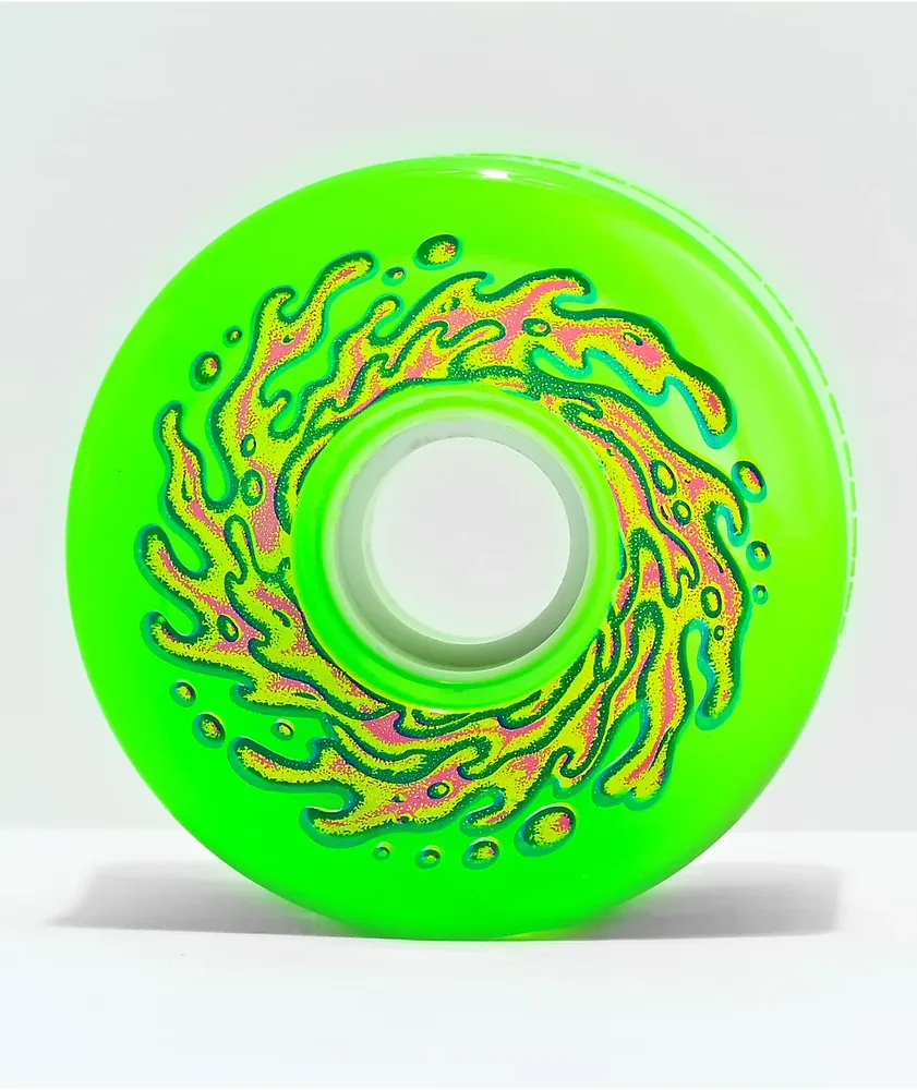 Santa Cruz Slime Balls OG 66mm 78a Translucent Green Cruiser Wheels