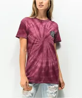 Santa Cruz Splatter Dot Wine Purple Tie Dye T-Shirt