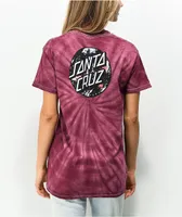 Santa Cruz Splatter Dot Wine Purple Tie Dye T-Shirt