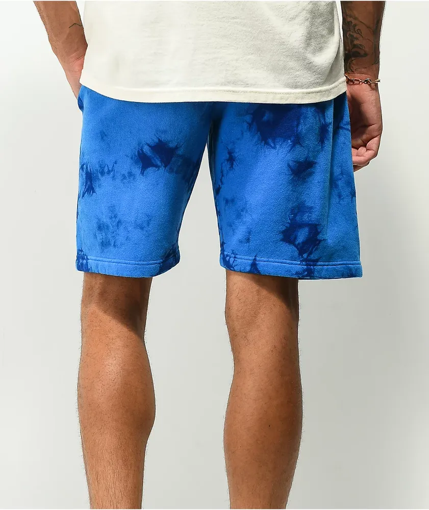 Santa Cruz Split Hand Broken Dot Blue Tie Dye Sweat Shorts