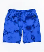 Santa Cruz Split Hand Broken Dot Blue Tie Dye Sweat Shorts