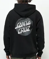 Santa Cruz Stipple Wave Dot Black Hoodie