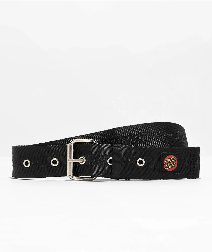 Santa Cruz Street Strip Black Grommet Belt