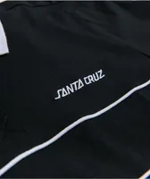 Santa Cruz Strip Block Black Long Sleeve Polo Shirt