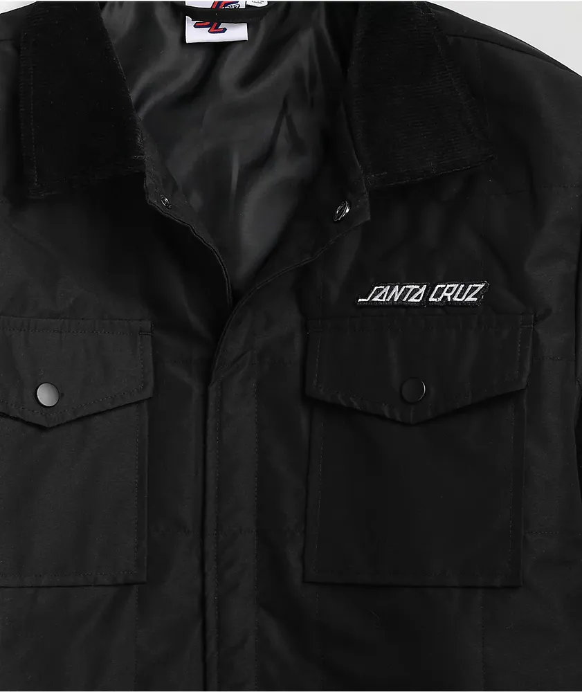 Santa Cruz Strip Logo Black Coaches Jacket