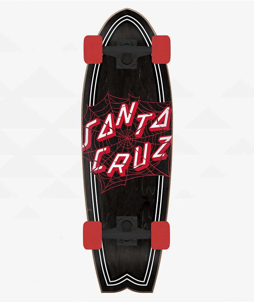 Santa Cruz Tangled Web 8.81" Shark Cruiser Skateboard Complete
