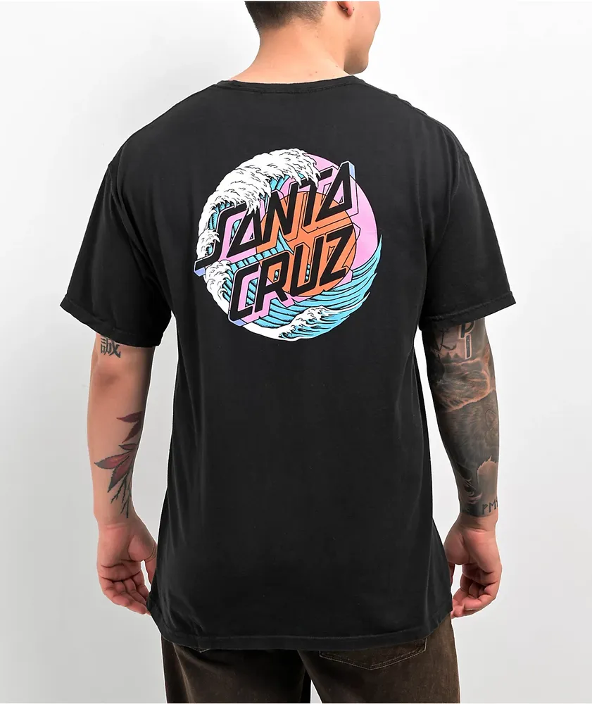 Santa Cruz Tsunami Dot Black T-Shirt