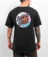 Santa Cruz Tsunami Dot Black T-Shirt