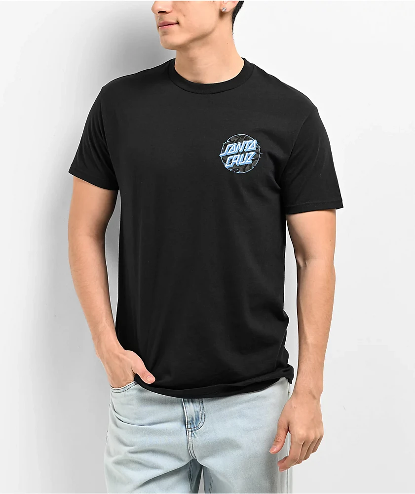 Santa Cruz Vivid Slick Dot Black T-Shirt