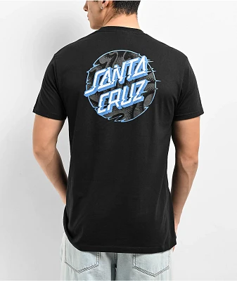 Santa Cruz Vivid Slick Dot Black T-Shirt