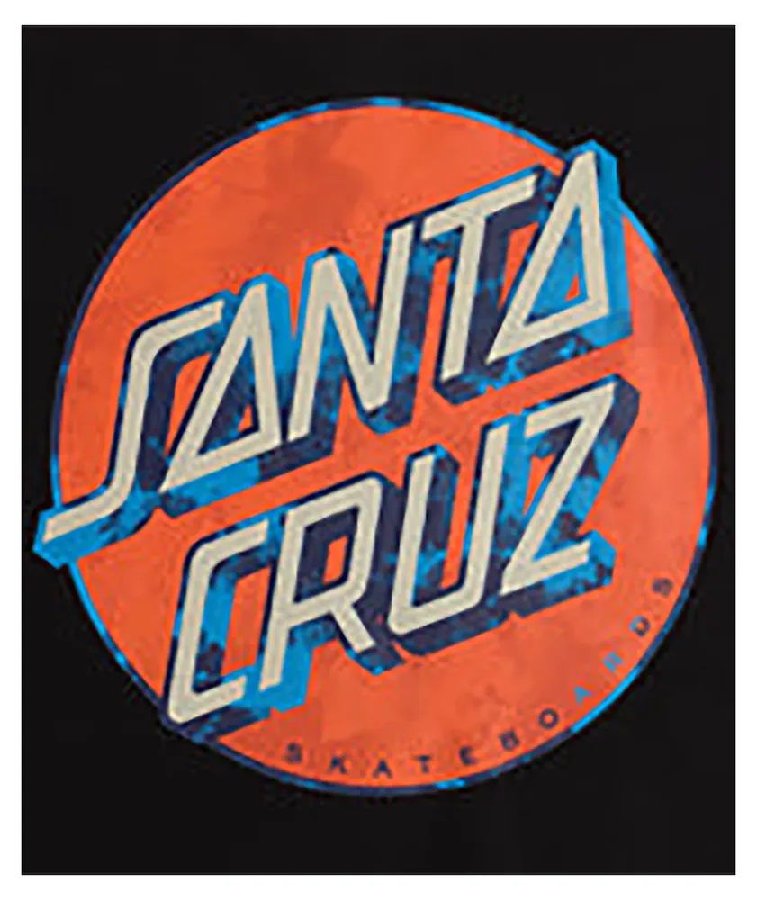 Santa Cruz Wash Dot Black Crewneck Sweatshirt