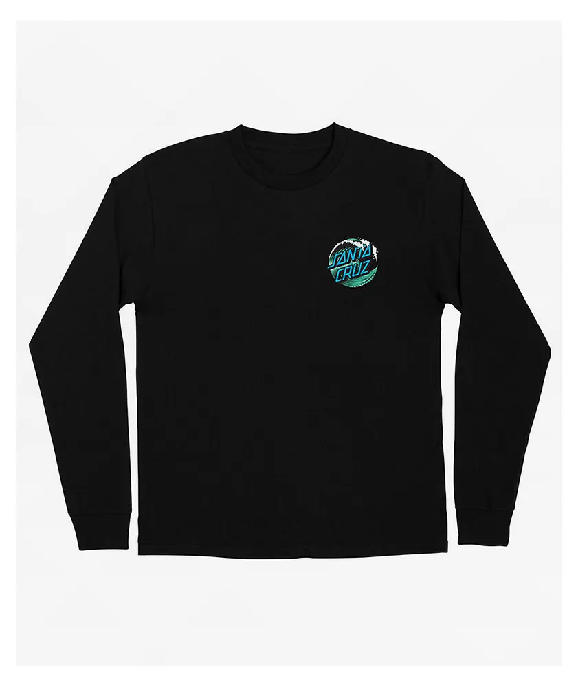 Santa Cruz Wave Dot Black Long Sleeve T-Shirt