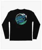 Santa Cruz Wave Dot Black Long Sleeve T-Shirt