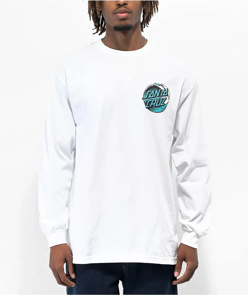 Santa Cruz Wave Dot Black Long Sleeve T-Shirt