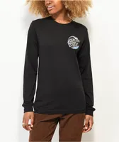 Santa Cruz Wave Dot Black Long Sleeve T-Shirt