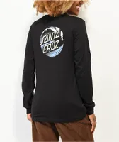 Santa Cruz Wave Dot Black Long Sleeve T-Shirt