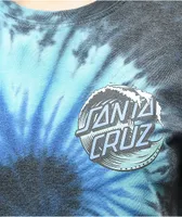 Santa Cruz Wave Dot Blue Tie Dye T-Shirt