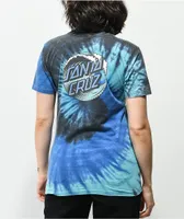 Santa Cruz Wave Dot Blue Tie Dye T-Shirt