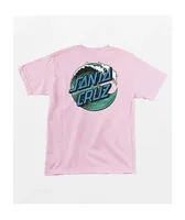 Santa Cruz Wave Dot Pink T-Shirt