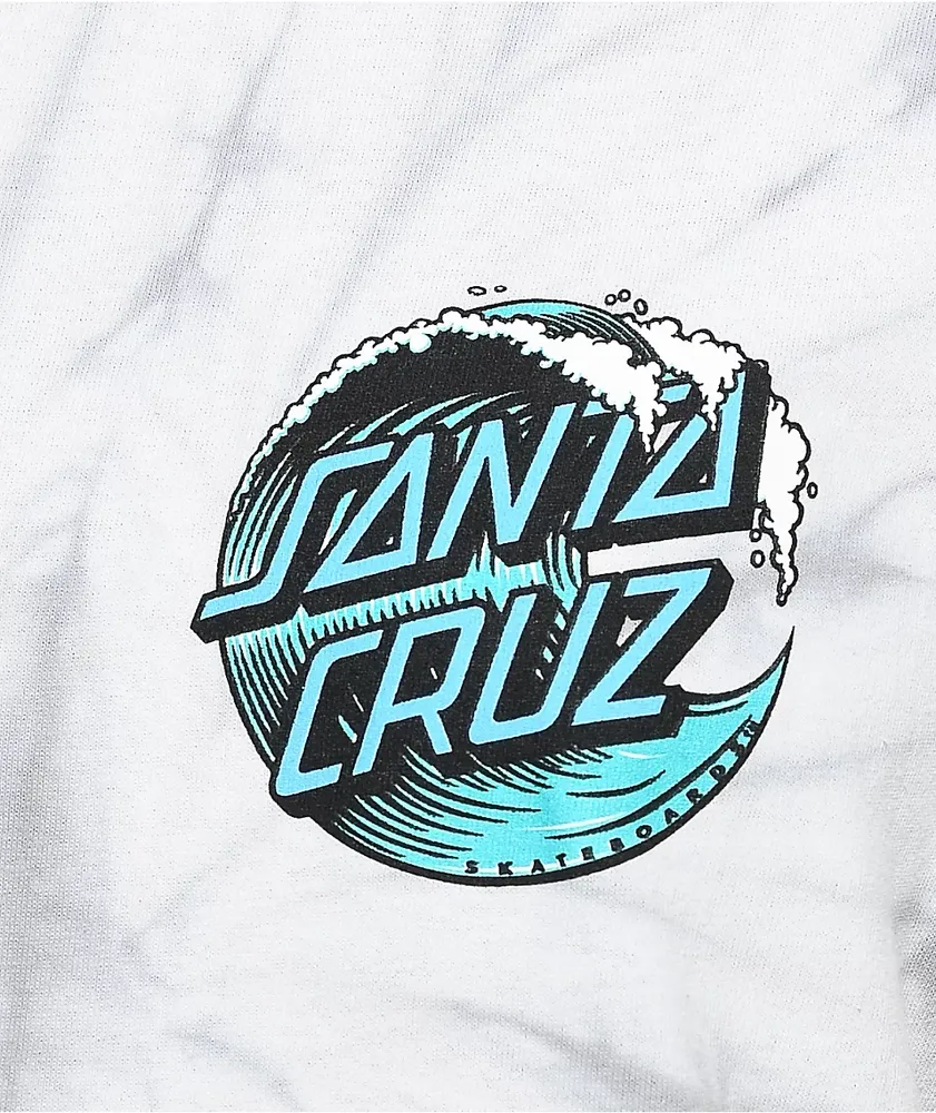 Santa Cruz Wave Dot Spider Silver Tie Dye T-Shirt