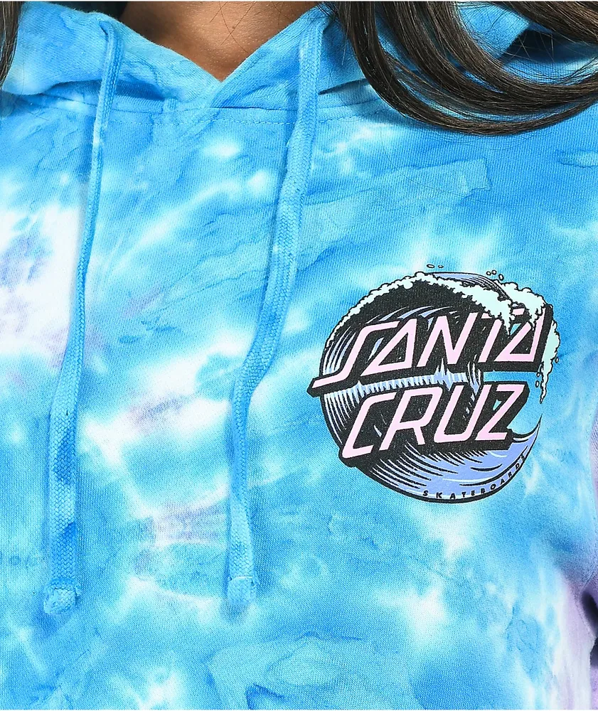 Santa Cruz Wave Dot Spiral Lavender & Blue Tie Dye Hoodie