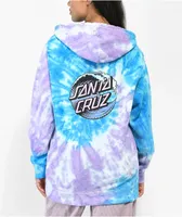 Santa Cruz Wave Dot Spiral Lavender & Blue Tie Dye Hoodie