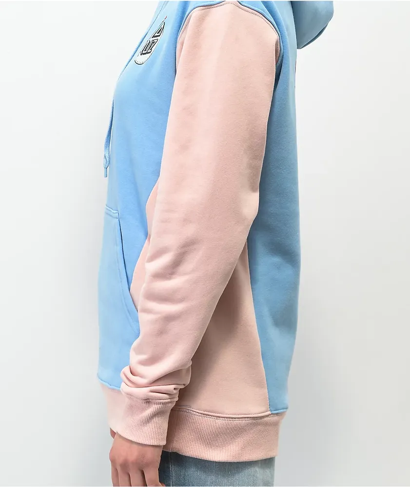 Santa Cruz Wave Poppy Splice Light Blue & Blush Hoodie