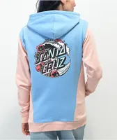 Santa Cruz Wave Poppy Splice Light Blue & Blush Hoodie