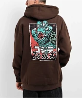 Santa Cruz x Godzilla Hand Brown Hoodie