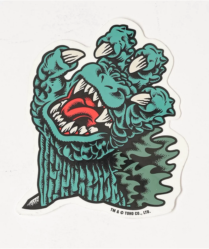 Santa Cruz x Godzilla Hand Sticker