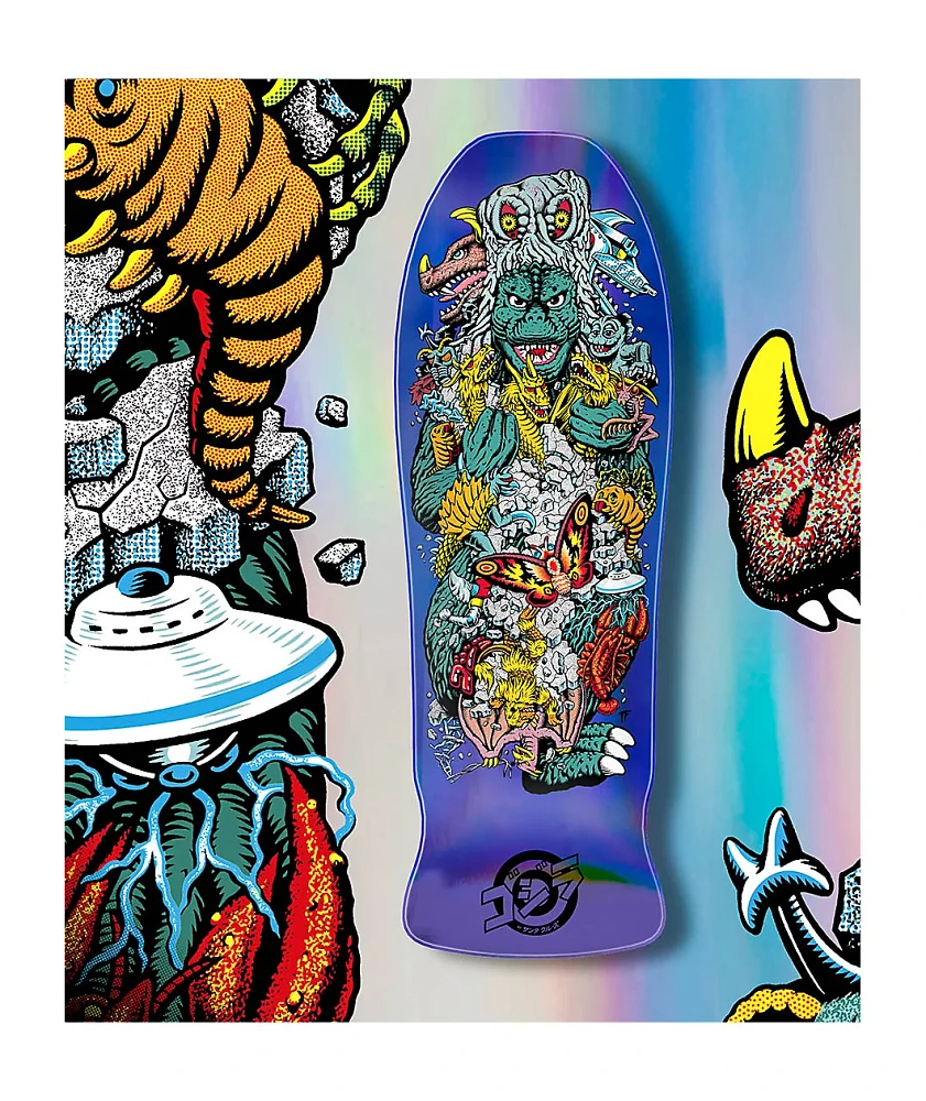 Santa Cruz x Godzilla Kaiju Roskopp 10.12" Skateboard Deck