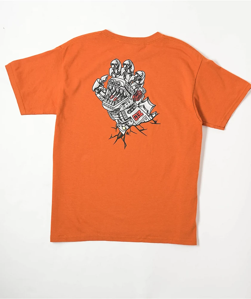 Santa Cruz x Godzilla Kids Mechanical Hand Orange T-Shirt