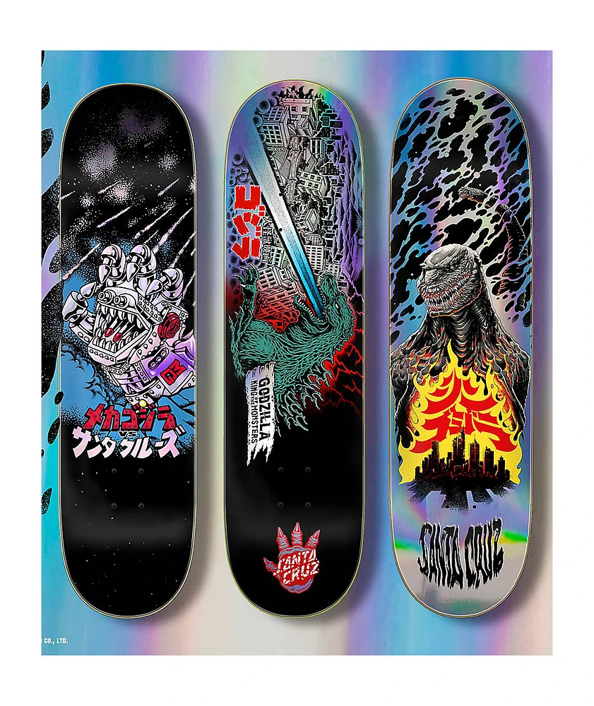 Santa Cruz x Godzilla Knox Firepit 8.5" Skateboard Deck 