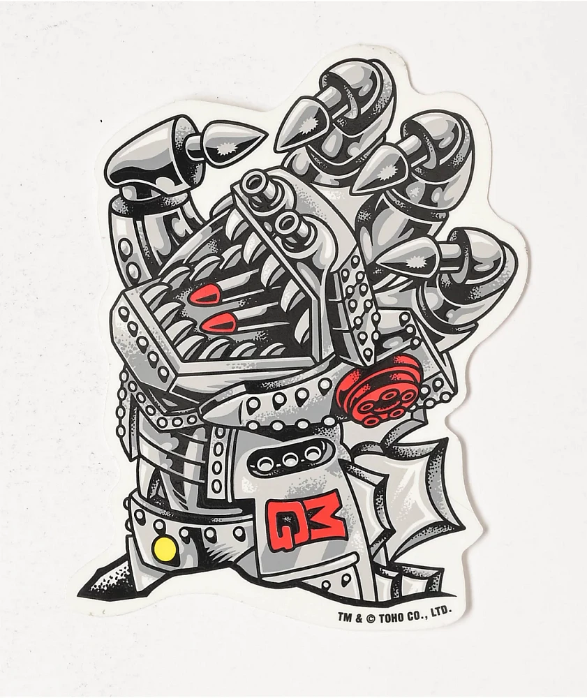 Santa Cruz x Godzilla Mechagodzilla Hand Sticker