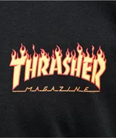 Santa Cruz x Thrasher Flame Dot Black Long Sleeve T-Shirt