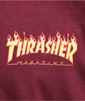 Santa Cruz x Thrasher Flame Dot Burgundy T-Shirt