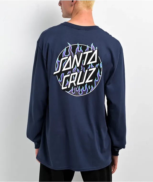 Santa Cruz Thrasher Flame Dot T-Shirt - Black - L