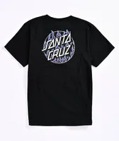 Santa Cruz x Thrasher Kids Flame Dot Black T-Shirt