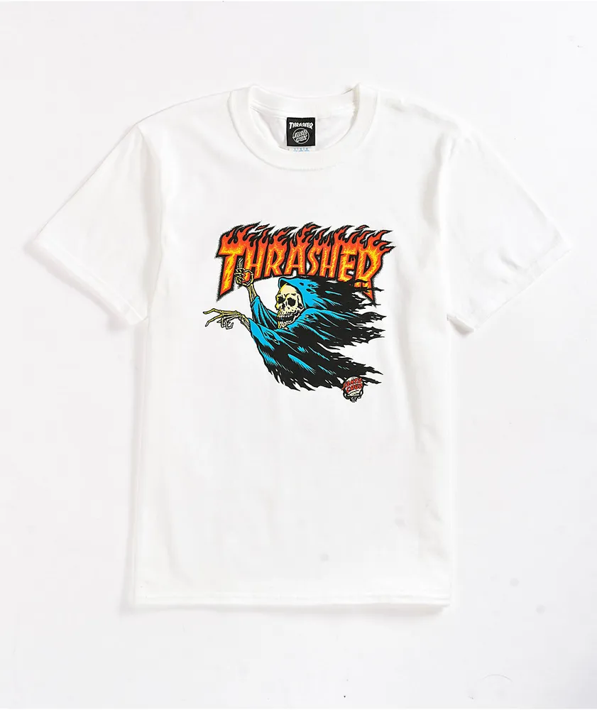 Santa Cruz x Thrasher Kids O'Brien White T-Shirt