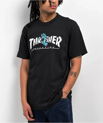 Santa Cruz x Thrasher Screaming Hand Logo Black T-shirt 