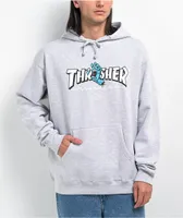 Santa Cruz x Thrasher Screaming Logo Grey Hoodie