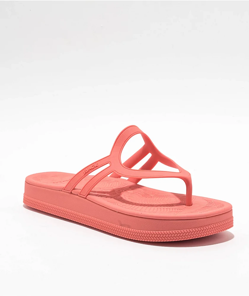 Sanuk Sunshine Burnt Coral Sandals