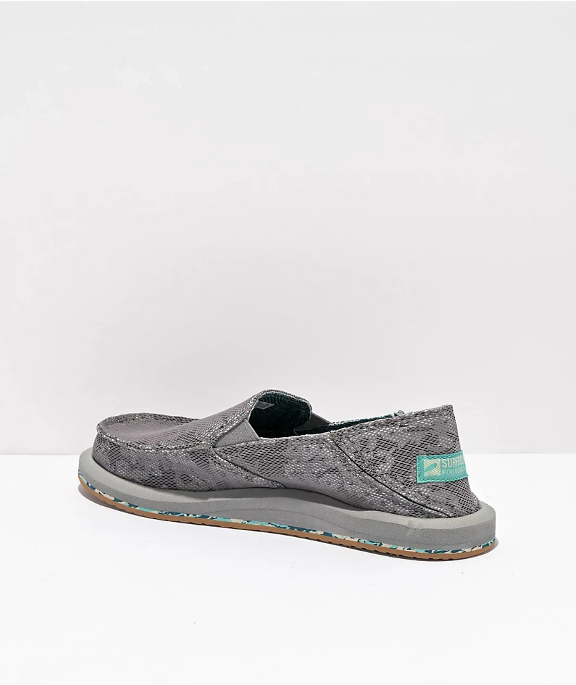 Sanuk x Surfrider Foundation Womens Sidewalk Surfer ST Grey Shoes